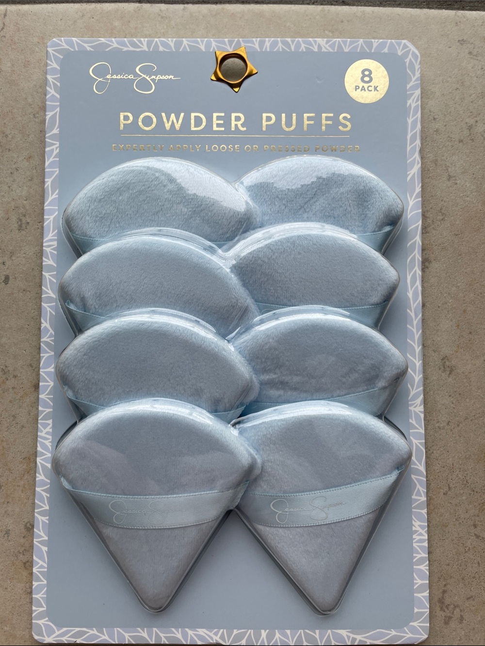 💋Jessica Simpson Powder Puffs in Light Blue - 8 Pack💋
